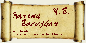 Marina Bačujkov vizit kartica